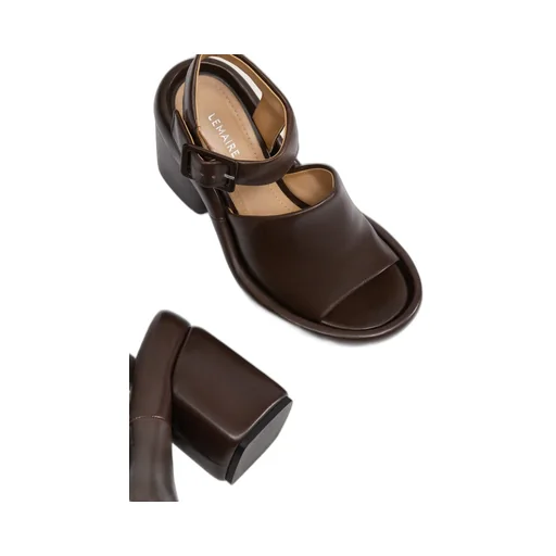 105Mm Padded Leather Sandals