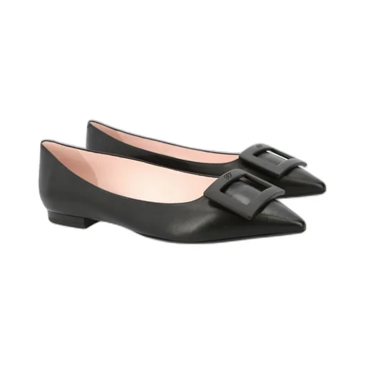 Roger Vivier Gommettine Pointed-Toe Flat Shoes