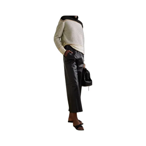 Jacquard Turtleneck Pullover