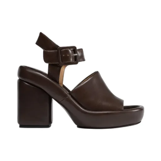 105Mm Padded Leather Sandals