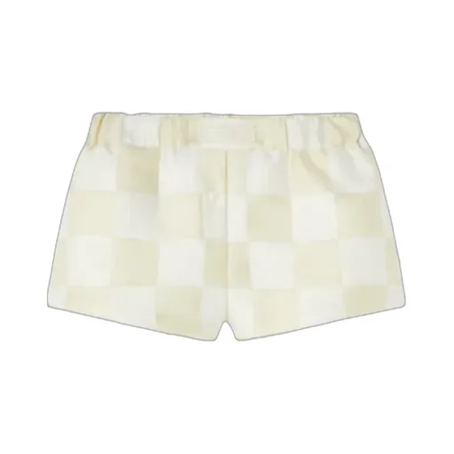 Checked Satin Shorts