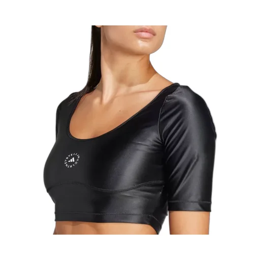 Adidas By Stella Mccartney Logo Printed Cropped Top