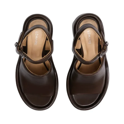 105Mm Padded Leather Sandals