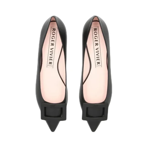 Roger Vivier Gommettine Pointed-Toe Flat Shoes
