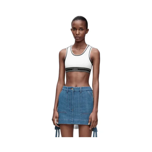 Cropped Tank Top In Viscose