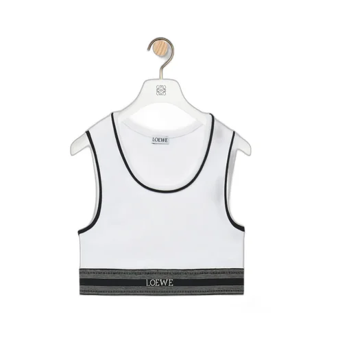 Cropped Tank Top In Viscose