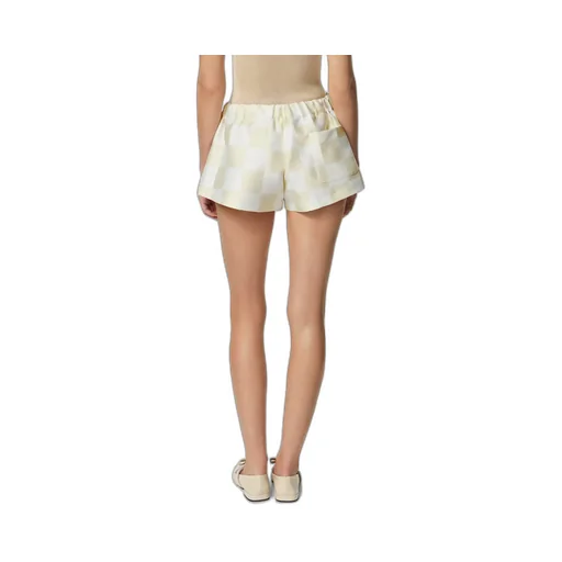 Checked Satin Shorts