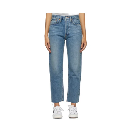 Re/Done High Rise Stove Pipe Jeans
