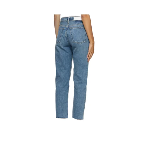 Re/Done High Rise Stove Pipe Jeans