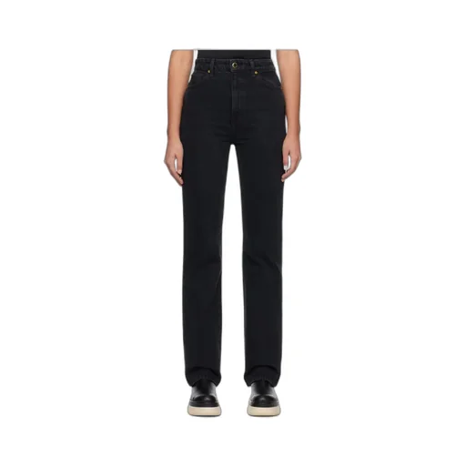 Khaite Danielle High-Waist Straight-Leg Jeans