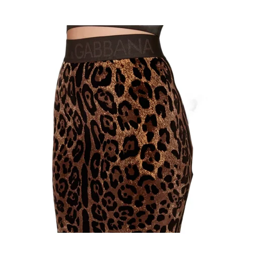 Dolce & Gabbana Chenille High Waist Midi Skirt