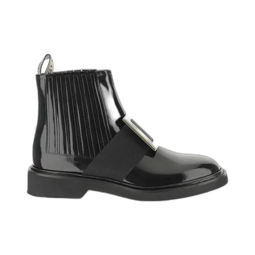 Roger Vivier Viv' Rangers Buckle Chelsea Boots