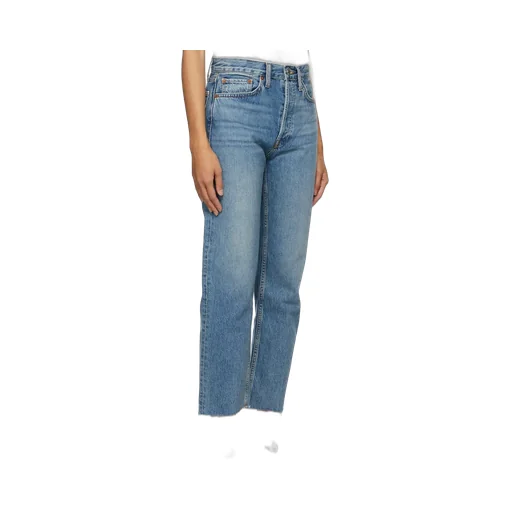Re/Done High Rise Stove Pipe Jeans