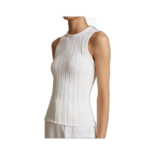 Khaite The Manu High-Neck Knitted Tank Top