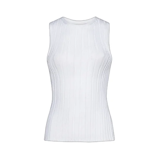 Khaite The Manu High-Neck Knitted Tank Top