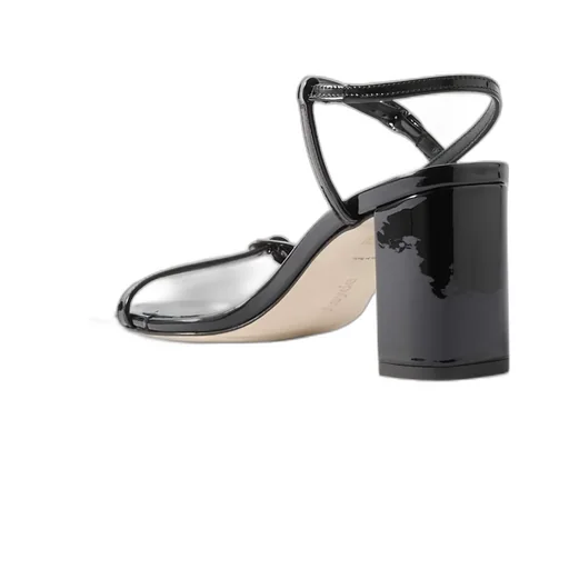 Square-Headed High-Heeled Sandals