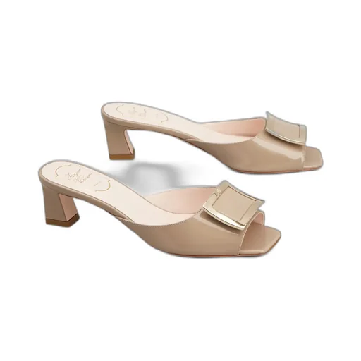 Roger Vivier Logo Engraved Slip-On Mules