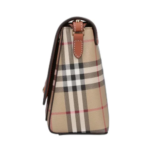 Burberry Checked Foldover-Top Shoulder Bag