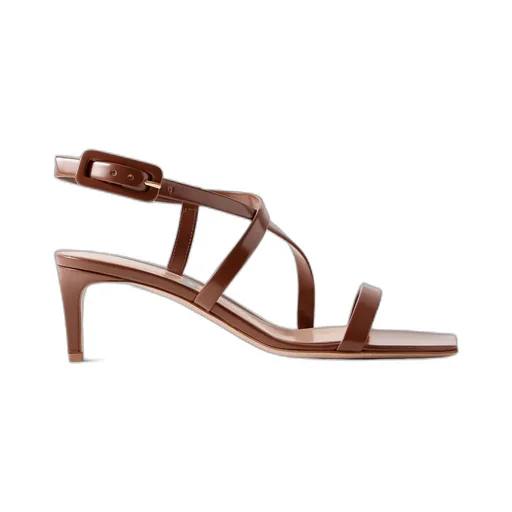 Square-Headed High-Heeled Sandals