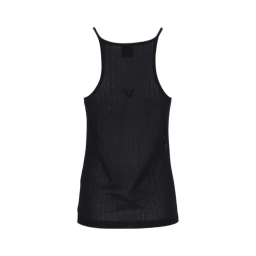 Givenchy Logo Plaque Ribbed Singlet Top