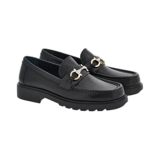 Salvatore Ferragamo Gancini-Plaque Slip-On Loafers