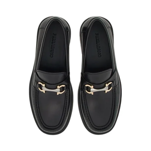 Salvatore Ferragamo Gancini-Plaque Slip-On Loafers