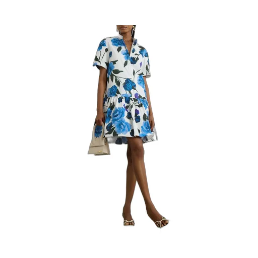 Floral-Print Cotton Minidress