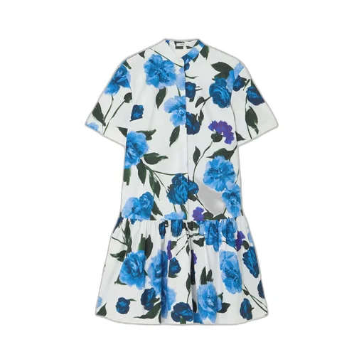 Floral-Print Cotton Minidress