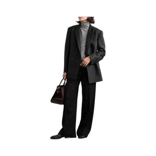 Wilsonia Double-Breasted Wool Suit Jacket