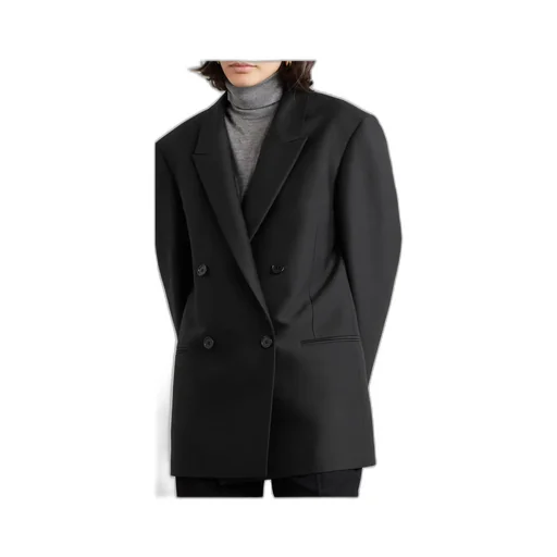 Wilsonia Double-Breasted Wool Suit Jacket