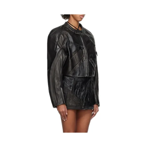 Patchwork Leather Jacket