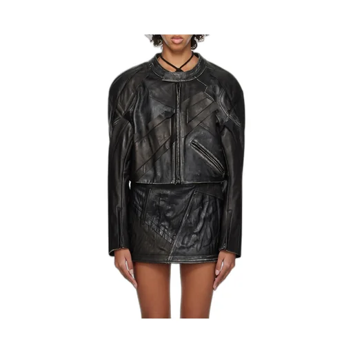 Patchwork Leather Jacket