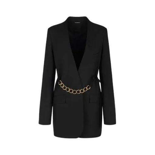 Belted Chain Blazer Jacket