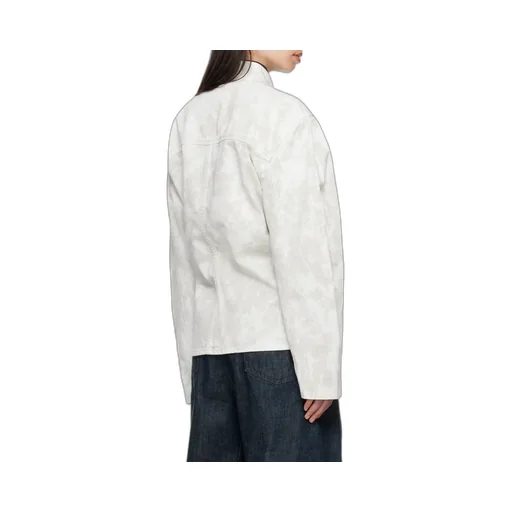 Curved Sleeve Denim Jacket