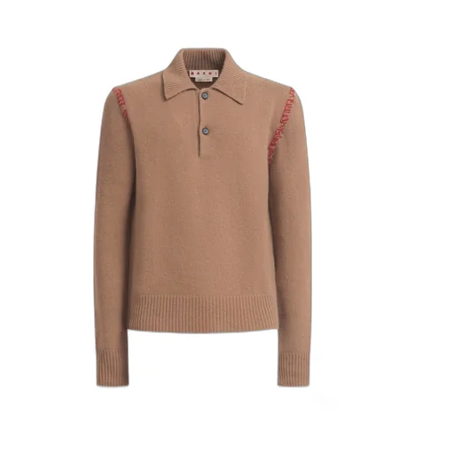Marni Long Sleeved Knitted Polo Jumper