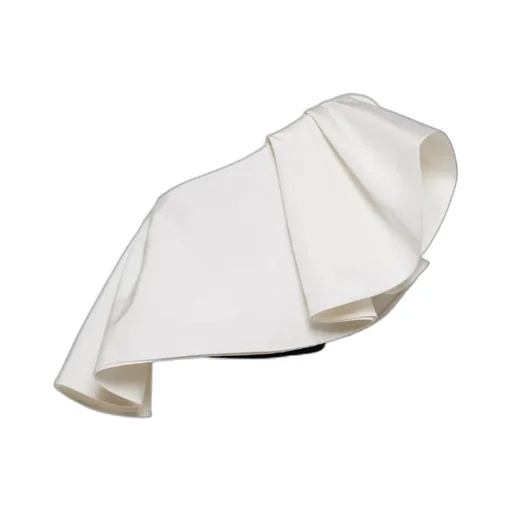 Single-Shoulder Ruffled Silk Top