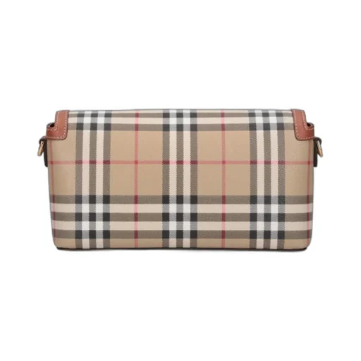 Burberry Checked Foldover-Top Shoulder Bag