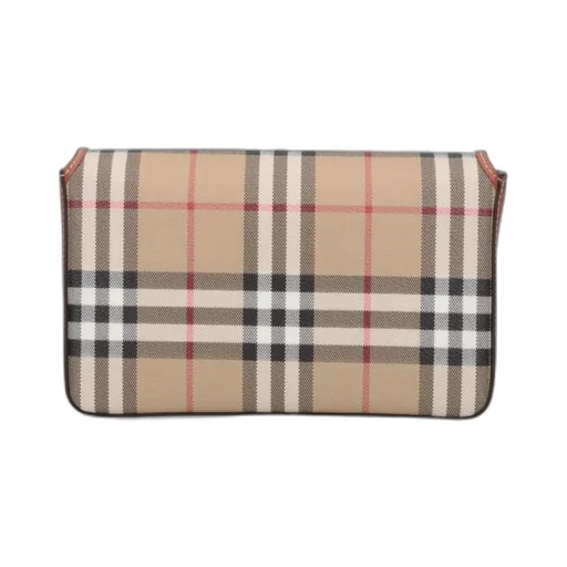 Burberry Checked Foldover-Top Shoulder Bag