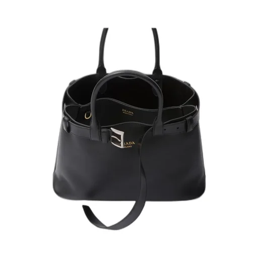 Prada Open-Top Large Belted Handbag