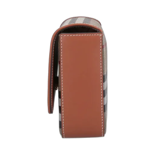 Burberry Checked Foldover-Top Shoulder Bag