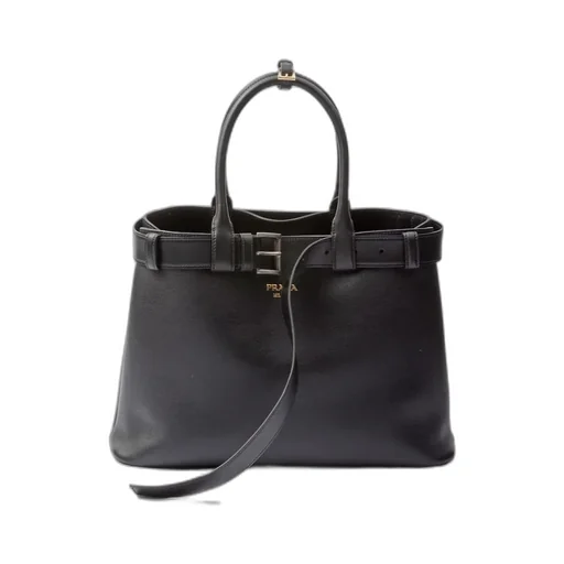 Prada Open-Top Large Belted Handbag