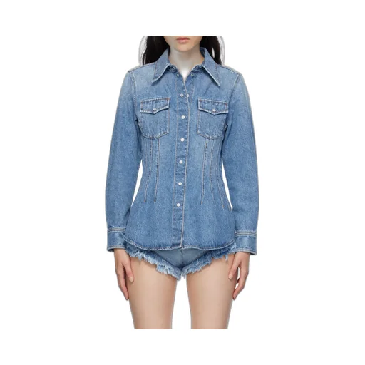 Chlo Corset Detailed Western Shirt