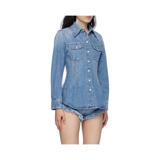 Chlo Corset Detailed Western Shirt