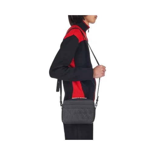 Logo Zipper Shoulder Bag