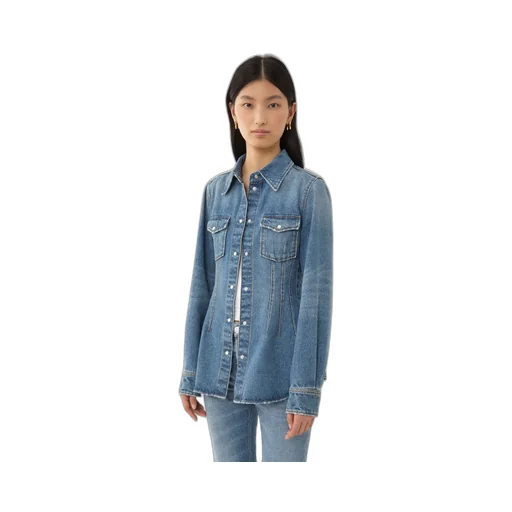 Chlo Corset Detailed Western Shirt