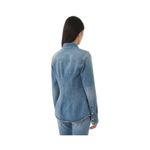 Chlo Corset Detailed Western Shirt