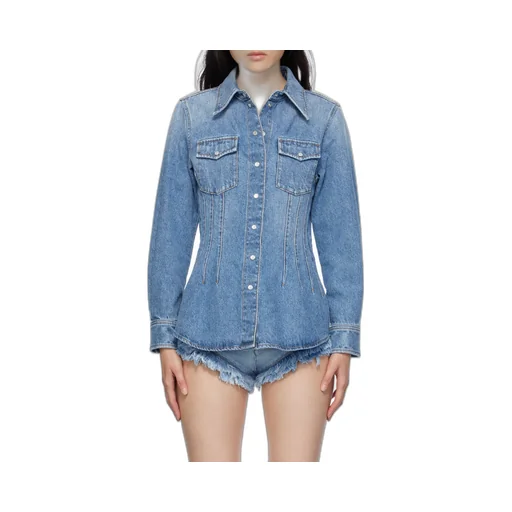 Chlo Corset Detailed Western Shirt