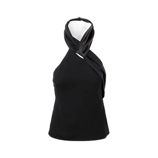Twist-Detail Halterneck Top