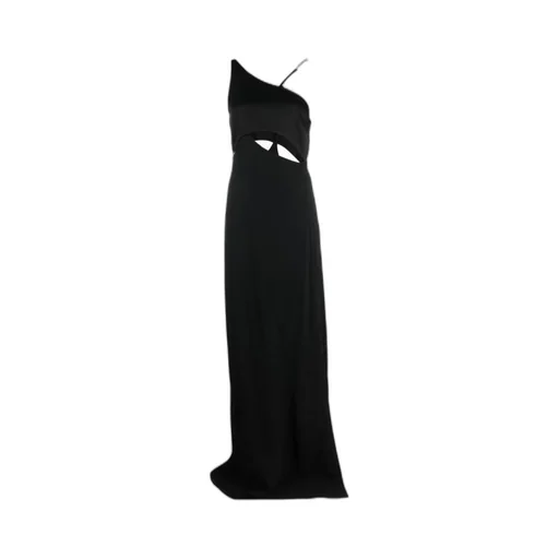 Black One-Shoulder Ceremonial Dress