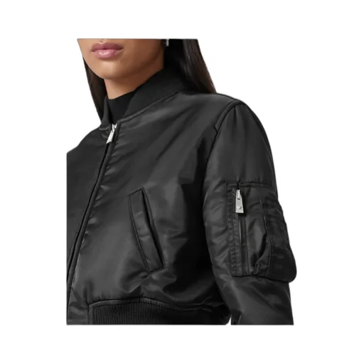 Versace Padded Cropped Zipped Bomber Jacket